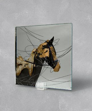 چاپ تابلو آینه با طرح اسب